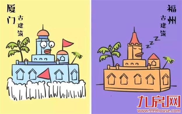 厦门神人用漫画把厦门对比福州.....绝了！——九房网
