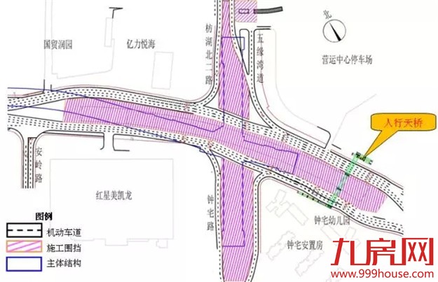 五缘湾站开建   环岛干道钟宅跨线桥将拆除——九房网