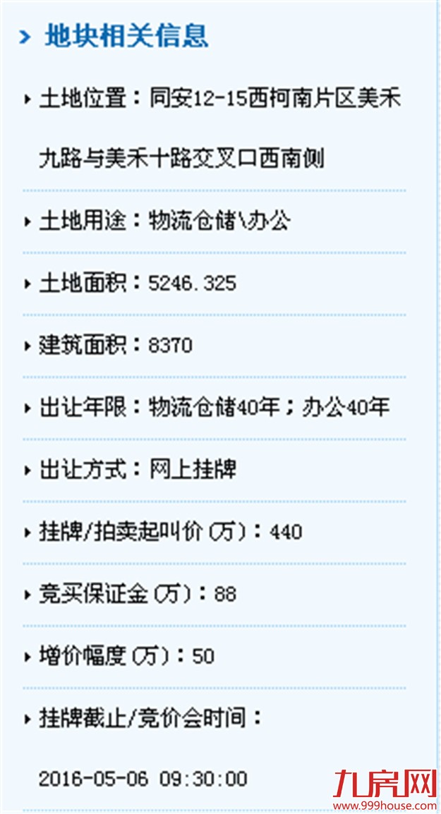 本月厦门拟出让2幅商业办公等用地 海沧同安各1幅 均为网上挂牌出让——九房网