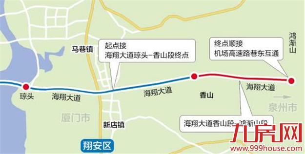 海翔大道主线通车 厦门到泉州再添快速路——九房网