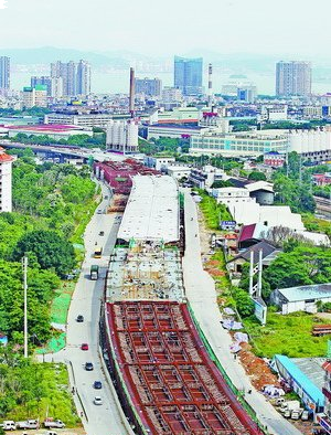 集灌路一期主线桥10月将通车 届时集杏海堤至同安只需20分钟——九房网