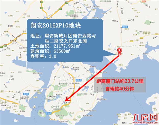 土拍快讯！xx以xx亿，配建xx㎡ 竞得翔安南部新城CBD地块,楼面价xx元/㎡——九房网