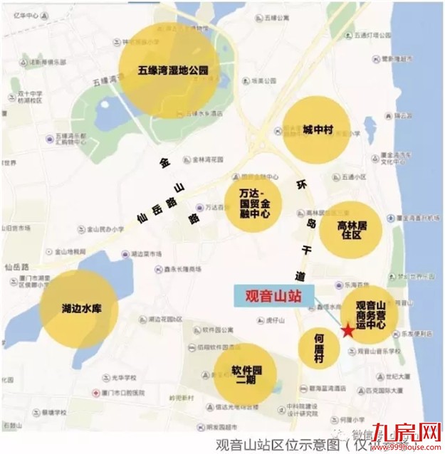 厦门地铁2号线专题：观音山站、何厝站、软件园站房地产价值解读——九房网