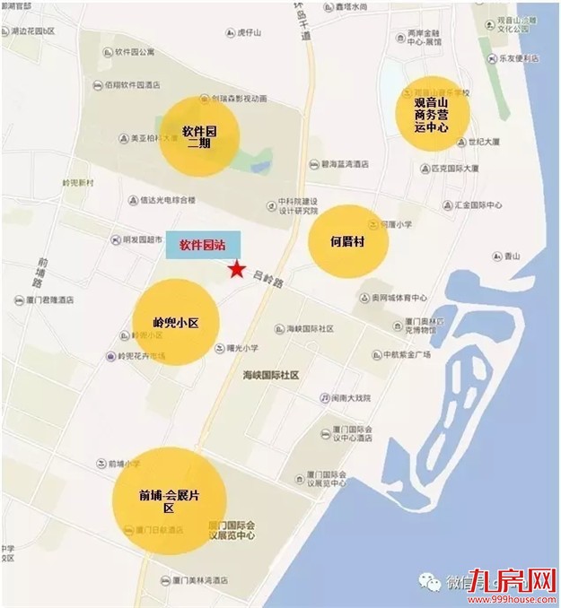 厦门地铁2号线专题：观音山站、何厝站、软件园站房地产价值解读——九房网
