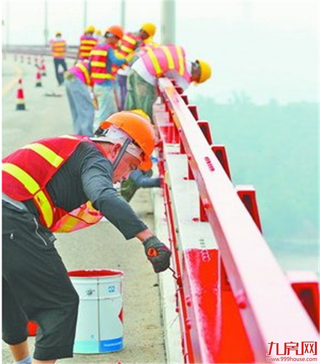四桥一隧“补妆” 护栏路缘石刷新 预计于6月底完工——九房网