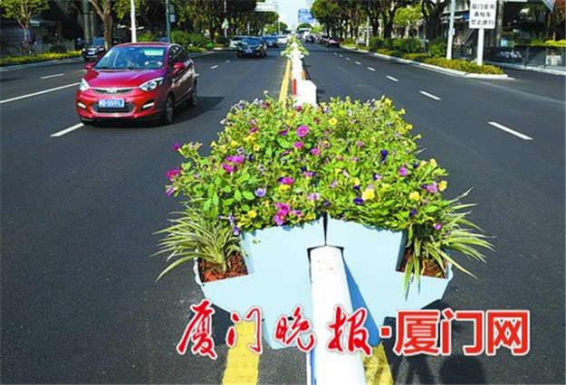 我市道路绿化玩出新花样 “骑马挂”“立体花钵”为夏日街头添美景——九房网