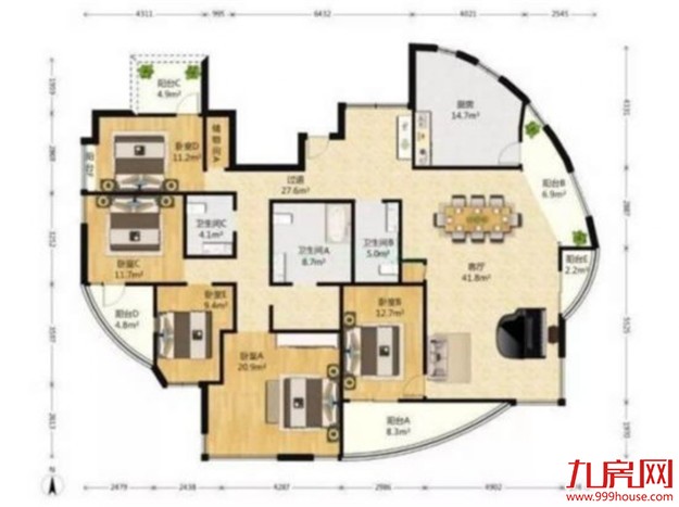 上海网红“跑道房”出售 ：主卧到次卧需经过10米长过道——九房网