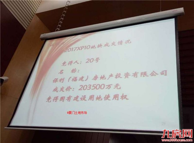 最高楼面价27170元/㎡！刚刚，厦门土拍结果出炉，一天揽金37.45亿！——九房网