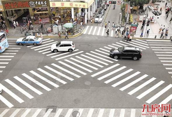 厦门首个对角斑马线下月启用 位于思明南路和养元宫巷交叉路口——九房网