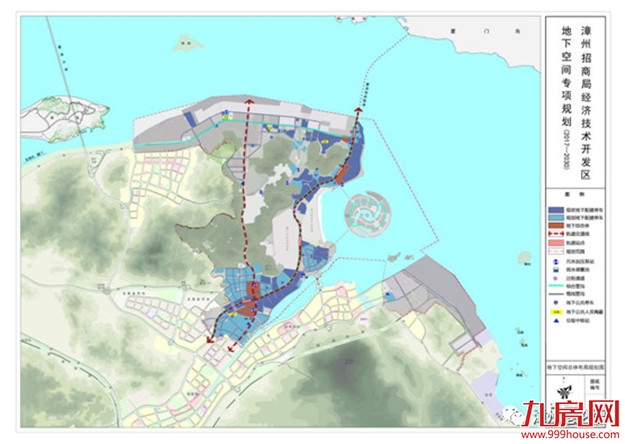 漳州开发区地下空间规划轨道交通（站点）布局，南炮台站、双鱼岛站、嘉庚学院站、云谷站周边地上、地下综合开发等。——九房网