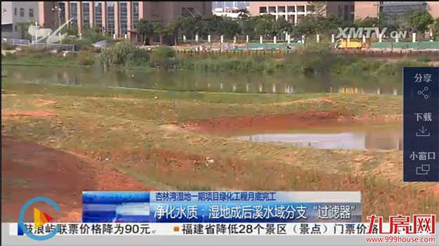 杏林湾湿地一期项目绿化工程月底完工  实现环湾生态——九房网