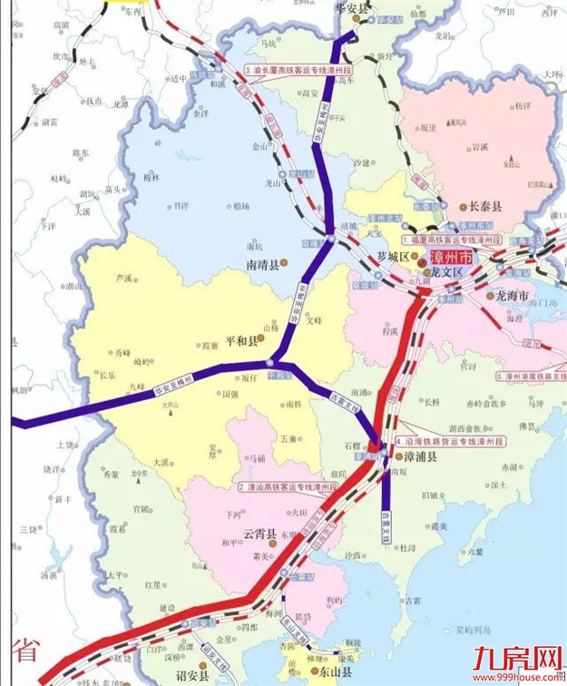 【重磅】漳州规划再建高铁，从华安出发，经过南靖、平和、然后接广东~~——九房网