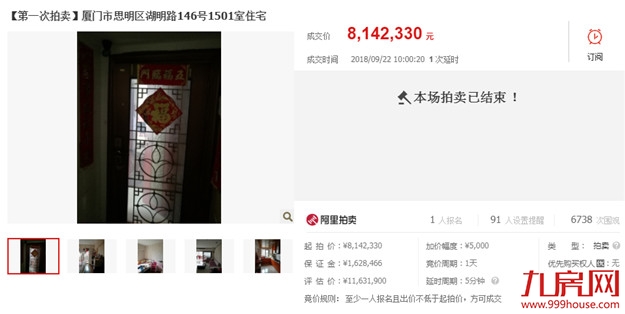 土豪任性！厦门岛内6处千万豪宅被拍走！最贵2157.3万！——九房网