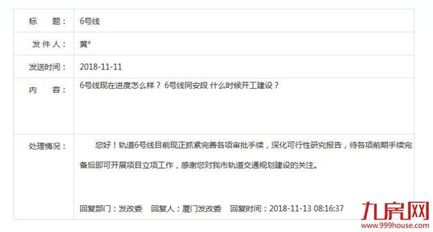 发改委回复：6号线正抓紧完善各项审批手续——九房网