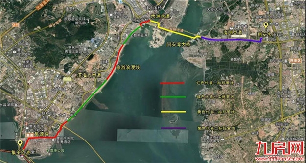 1374米“钢铁长龙”昨日全部入海！横跨厦门三区工程全面开工!——九房网