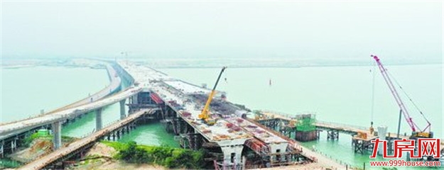 厦翔安机场快速路南段传捷报 南港特大桥完成箱梁浇筑——九房网