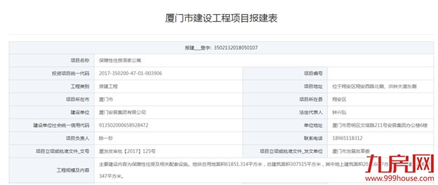 总投19.3亿！湖里/翔安保障房湖边/仁和/浯家公寓报建！——九房网