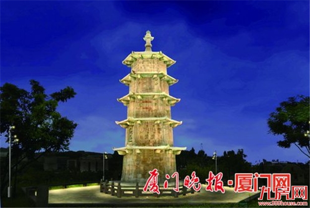同安文化地标文笔塔亮灯 设置16个文化节点——九房网
