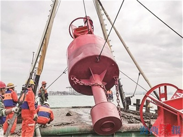 海沧航道四期工程航标工程完工 侧面标志边线标识加宽——九房网