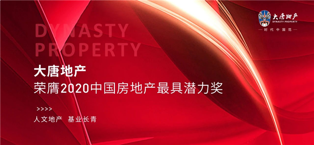 大唐地产获评2020中国房地产最具潜力奖——九房网 大唐地产获评2020中国房地产最具潜力奖——九房网