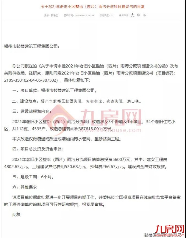 没等来拆迁，只等来改造！福州这188个老旧小区居民，有人失望了…——九房网