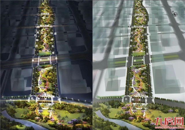 计划2023年完工！集美新城大学城带状公园效果图曝光！——九房网