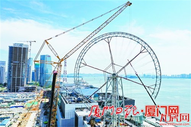 最新！厦门海上世界摩天轮即将合圆！购物中心一期9.30开业！——九房网